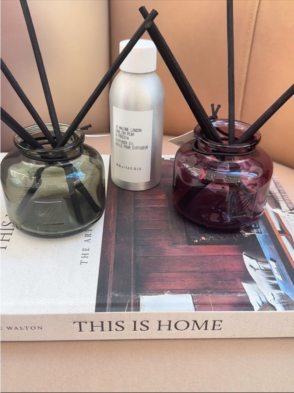Jo Malone Lime Basil Mandarin Diffuser Refill +Vessel Duo New Set of 2!Home Gift